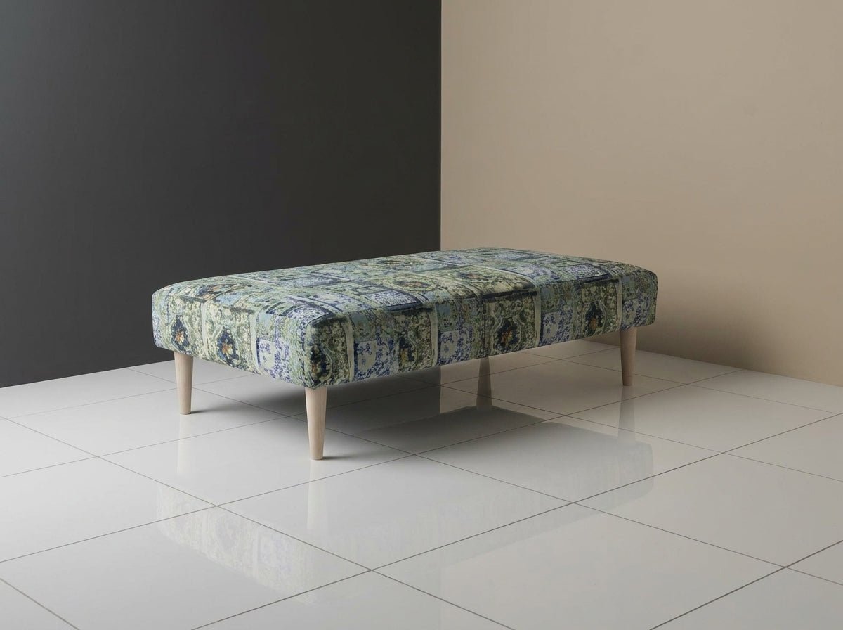 Designer Pattern Storage Bench Premium Upholstery UK - ISTOOLS