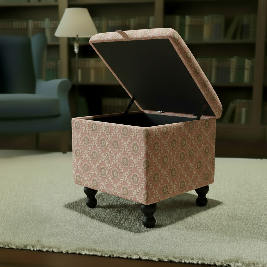 Luxury Velvet-Feel Ottoman – Designer Soft Touch Footstool with Storage UK