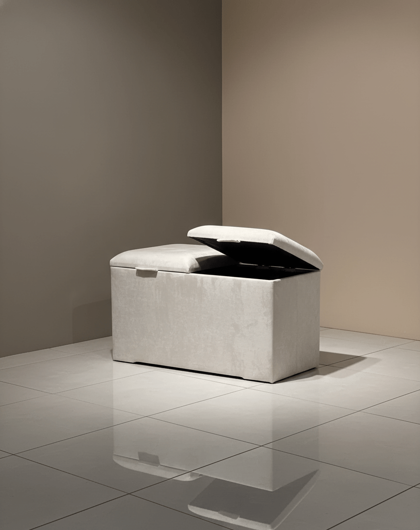 modern upholstered deep storage ottoman coffee table for UK apartments - ISTOOLS