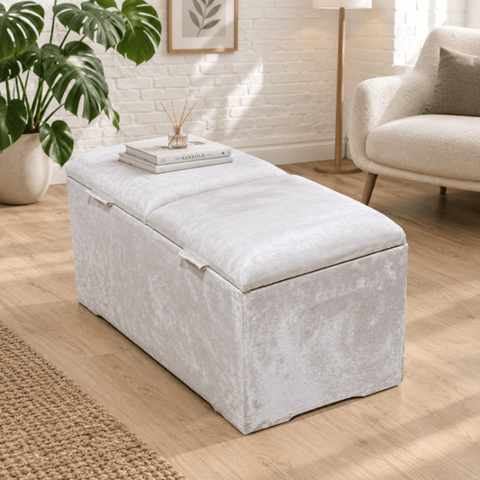 Double Lid Deep Ottoman Storage Coffee Table – Hidden Storage & Multifunction UK - ISTOOLS