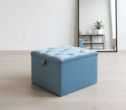 Duck Egg Blue coffee table Small Storage Box | Small Ottoman Storage Box UK - ISTOOLS