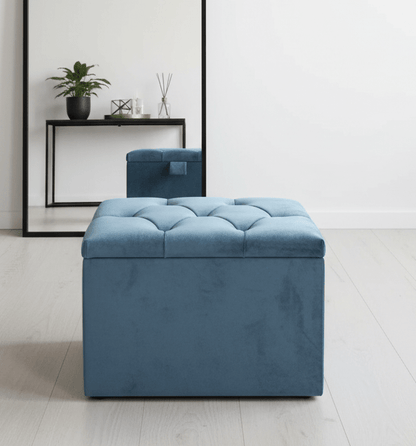 Duck Egg Blue coffee table Small Storage Box | Small Ottoman Storage Box UK - ISTOOLS