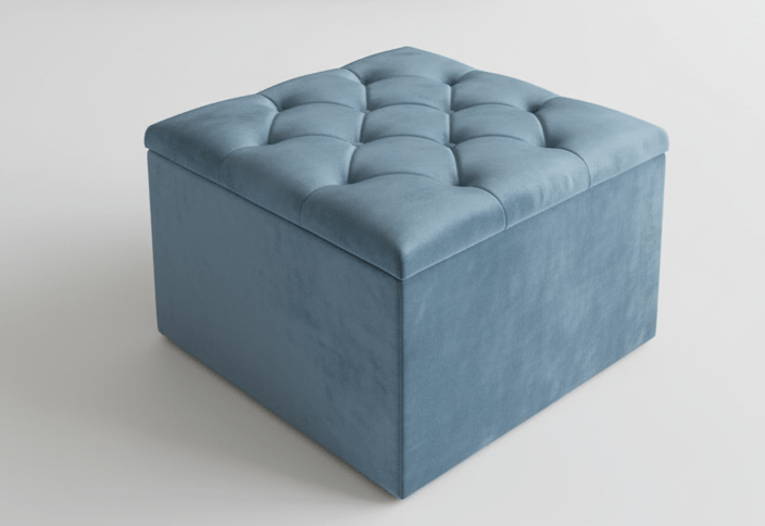 Duck Egg Blue coffee table Small Storage Box | Small Ottoman Storage Box UK - ISTOOLS