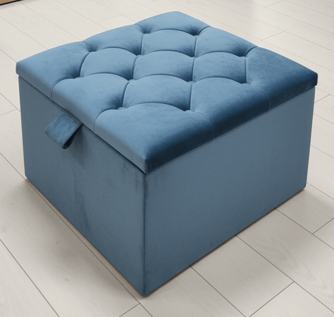 Duck Egg Blue coffee table Small Storage Box | Small Ottoman Storage Box UK - ISTOOLS