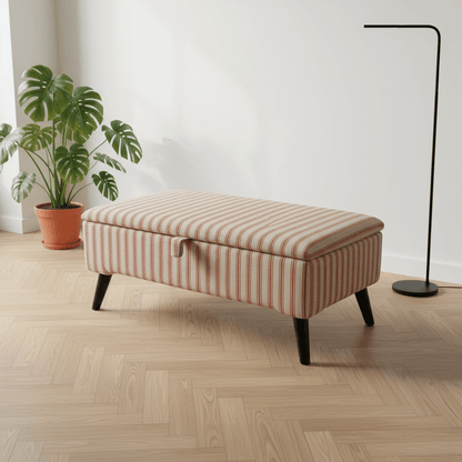 Durable Fabric Ottoman Seat for Guest Rooms – Multi - Purpose Footstool & Storage Bench - ISTOOLS