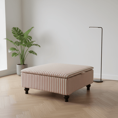 Durable Family Friendly Storage Box – Premium Upholstered Coffee Table & Ottoman - ISTOOLS