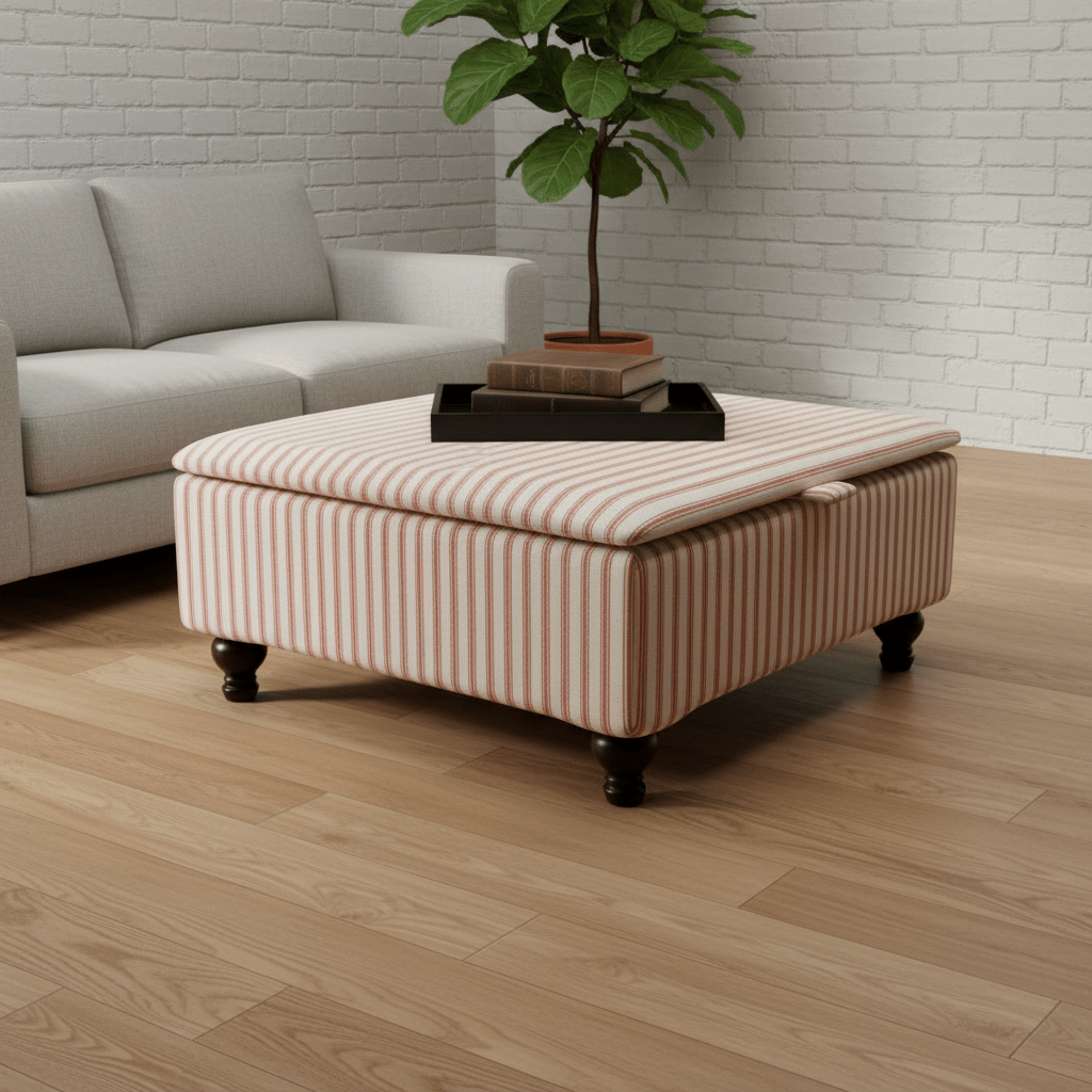 Durable Family Friendly Storage Box – Premium Upholstered Coffee Table & Ottoman - ISTOOLS