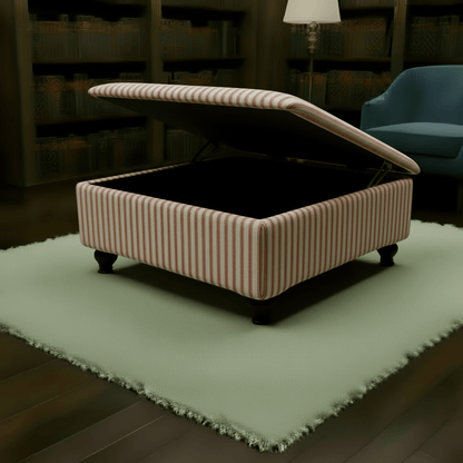 Durable Family Friendly Storage Box – Premium Upholstered Coffee Table & Ottoman - ISTOOLS