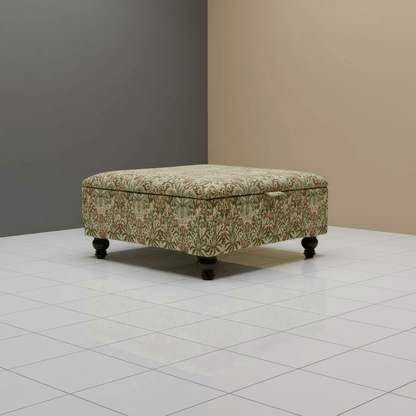 Durable Hand - finished Large Upholstered Ottoman Stool – Multi - Functional & Stylish - ISTOOLS