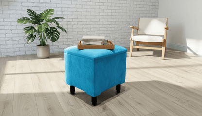 Durable Small Plain Lid Storage Box – Stackable Plastic Organiser for Home & Office Aqua - ISTOOLS