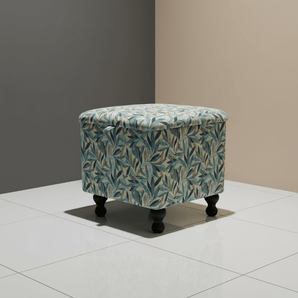 Easy - Clean Designer Upholstered Storage Ottoman – Family Friendly Footstool & Coffee Table - ISTOOLS