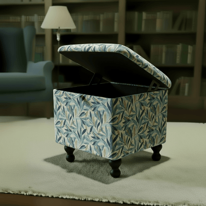 Easy - Clean Designer Upholstered Storage Ottoman – Family Friendly Footstool & Coffee Table - ISTOOLS