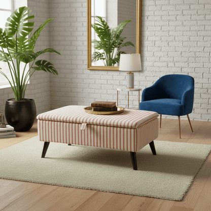 Easy - Clean Fabric Storage Seat – Family Friendly Handcrafted UK Bench with Deep Storage - ISTOOLS