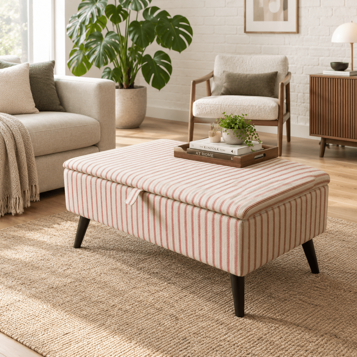 Easy-Clean Fabric Storage Seat – Family Friendly Handcrafted UK Bench with Deep Storage - ISTOOLS