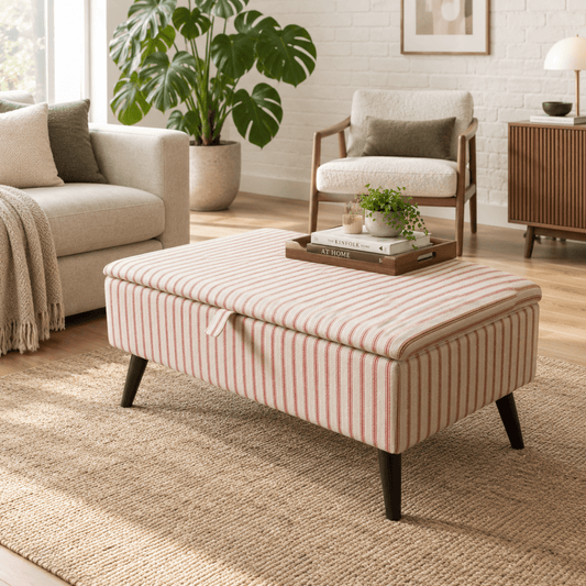 Easy-Clean Fabric Storage Seat – Family Friendly Handcrafted UK Bench with Deep Storage - ISTOOLS