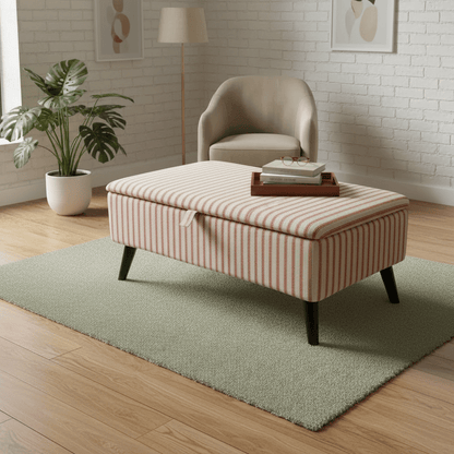 Easy - Clean Fabric Storage Seat – Family Friendly Handcrafted UK Bench with Deep Storage - ISTOOLS