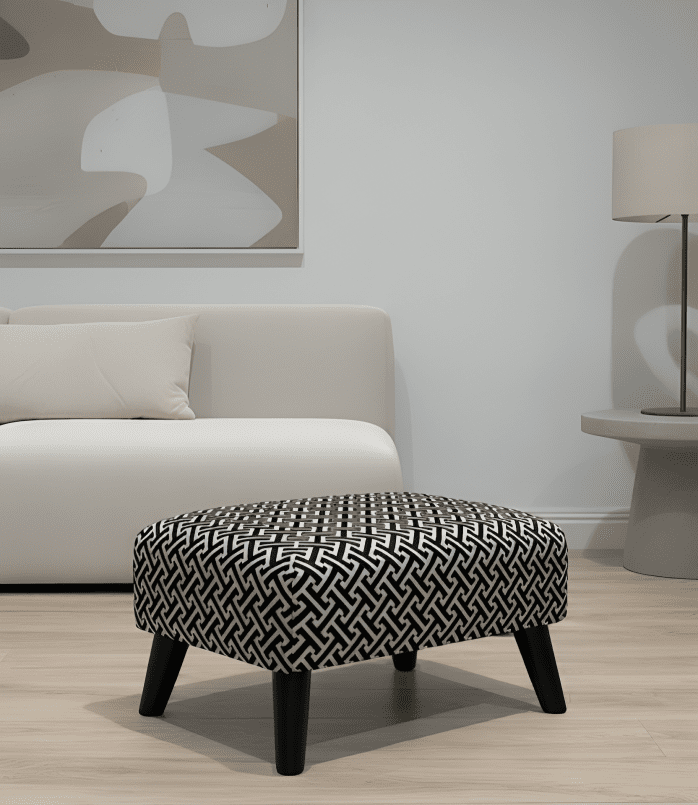 Eden embossed premium pattern Footstool window bay seat pouffe coffee table - ISTOOLS