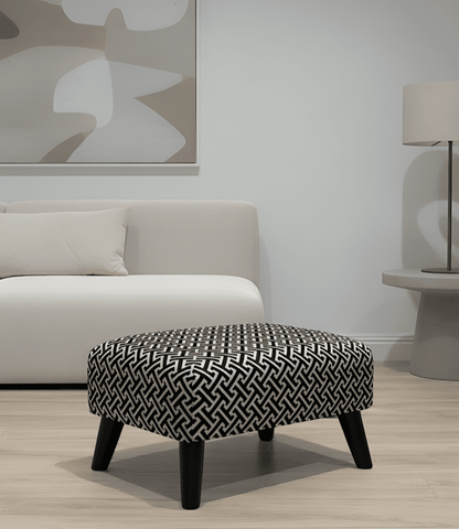 Eden embossed premium pattern Footstool window bay seat pouffe coffee table - ISTOOLS