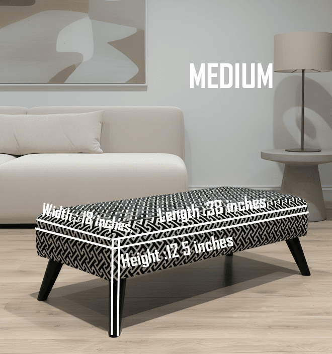 Eden embossed premium pattern Footstool window bay seat pouffe coffee table - ISTOOLS