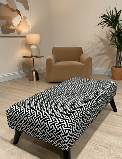 Large Upholstered Ottoman Seat for UK Home Interiors - ISTOOLS