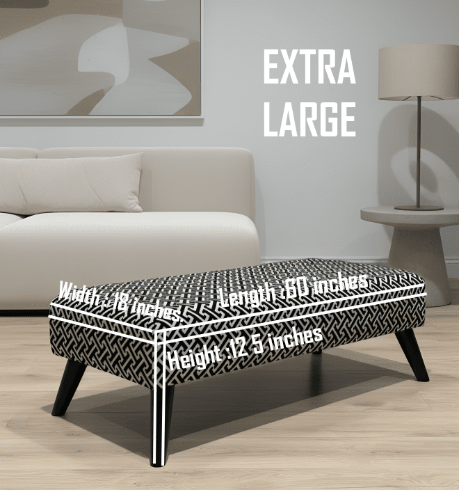 Eden embossed premium pattern Footstool window bay seat pouffe coffee table - ISTOOLS