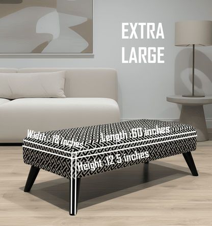 Eden embossed premium pattern Footstool window bay seat pouffe coffee table - ISTOOLS