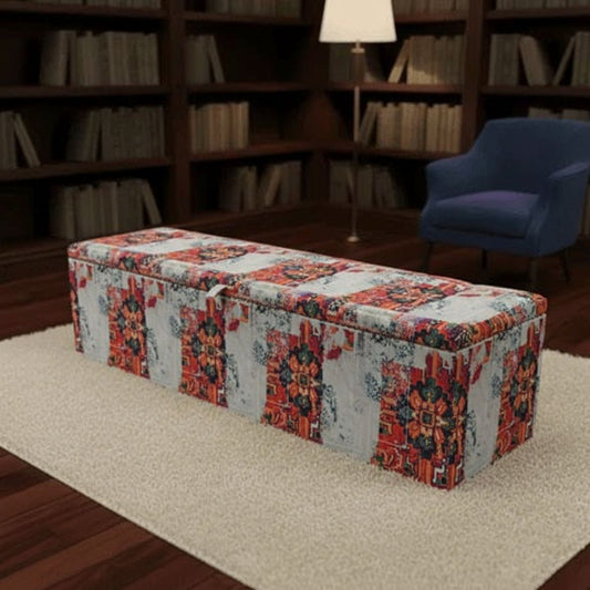 Elegant Bedroom Storage Box Designer Chesterfield Patterned Fabric - ISTOOLS
