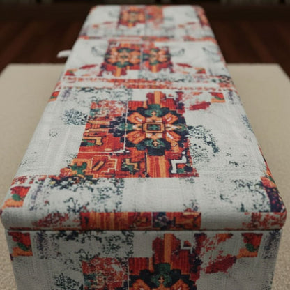 Elegant Bedroom Storage Box Designer Chesterfield Patterned Fabric - ISTOOLS
