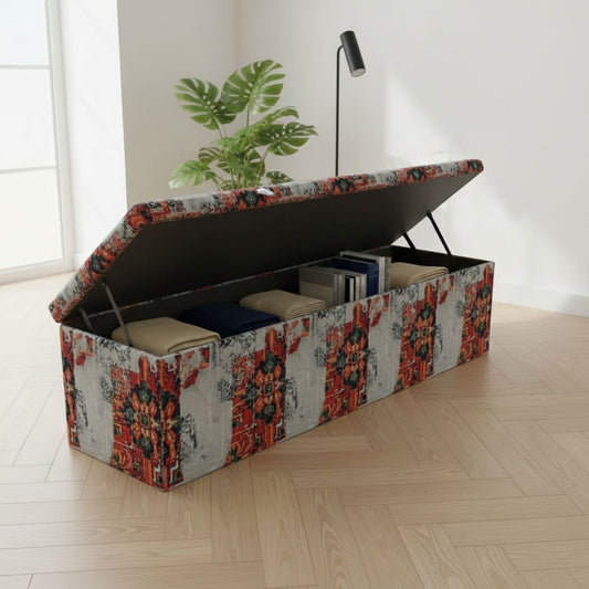 Elegant Bedroom Storage Box Designer Chesterfield Patterned Fabric - ISTOOLS