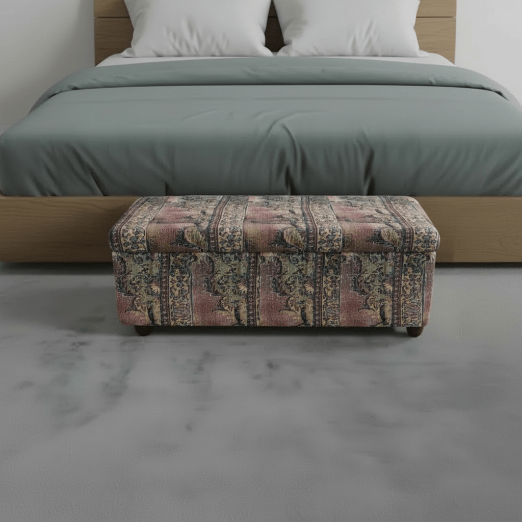 Elegant Bedroom Storage Box Designer Motif Premium Fabric - ISTOOLS