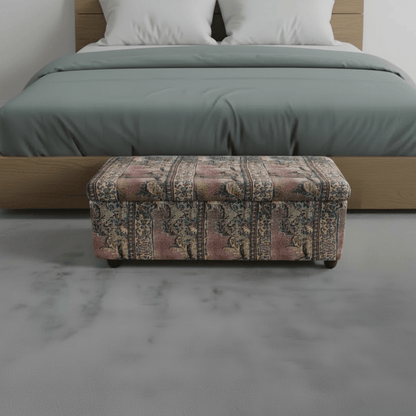Elegant Bedroom Storage Box Designer Motif Premium Fabric - ISTOOLS