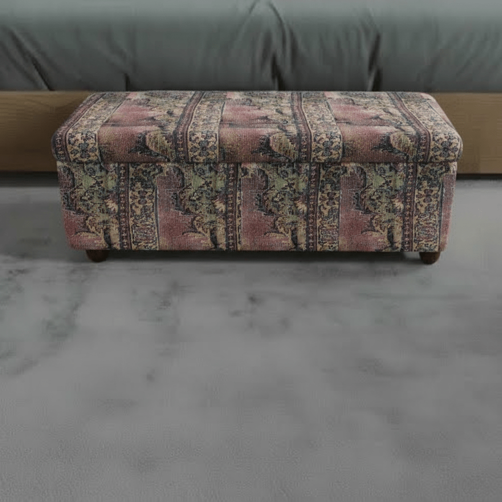 Elegant Bedroom Storage Box Designer Motif Premium Fabric - ISTOOLS