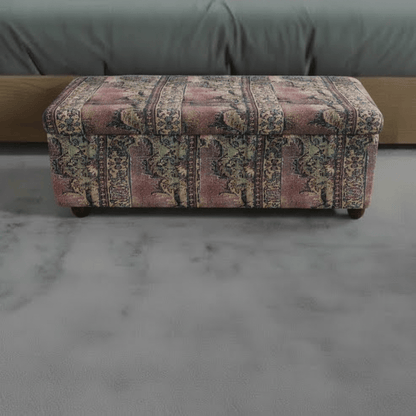 Elegant Bedroom Storage Box Designer Motif Premium Fabric - ISTOOLS