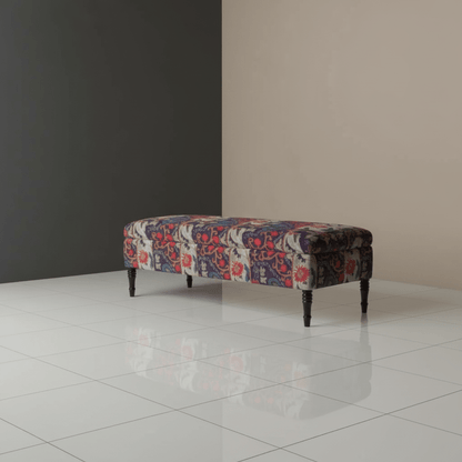 Elegant Centrepiece Footstool Vibrant UK Craftsmanship - ISTOOLS