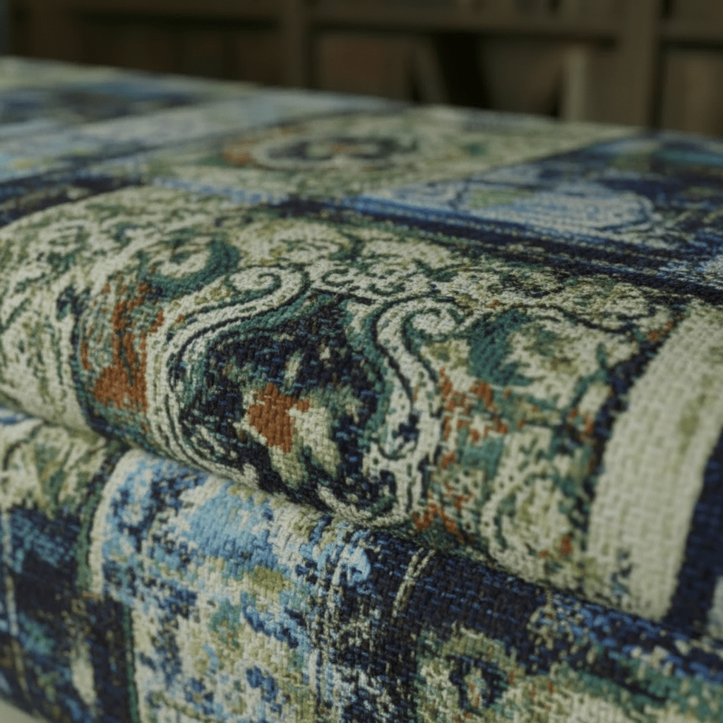 Elegant Designer Pattern Rectangular Footstool Coffee Table - ISTOOLS