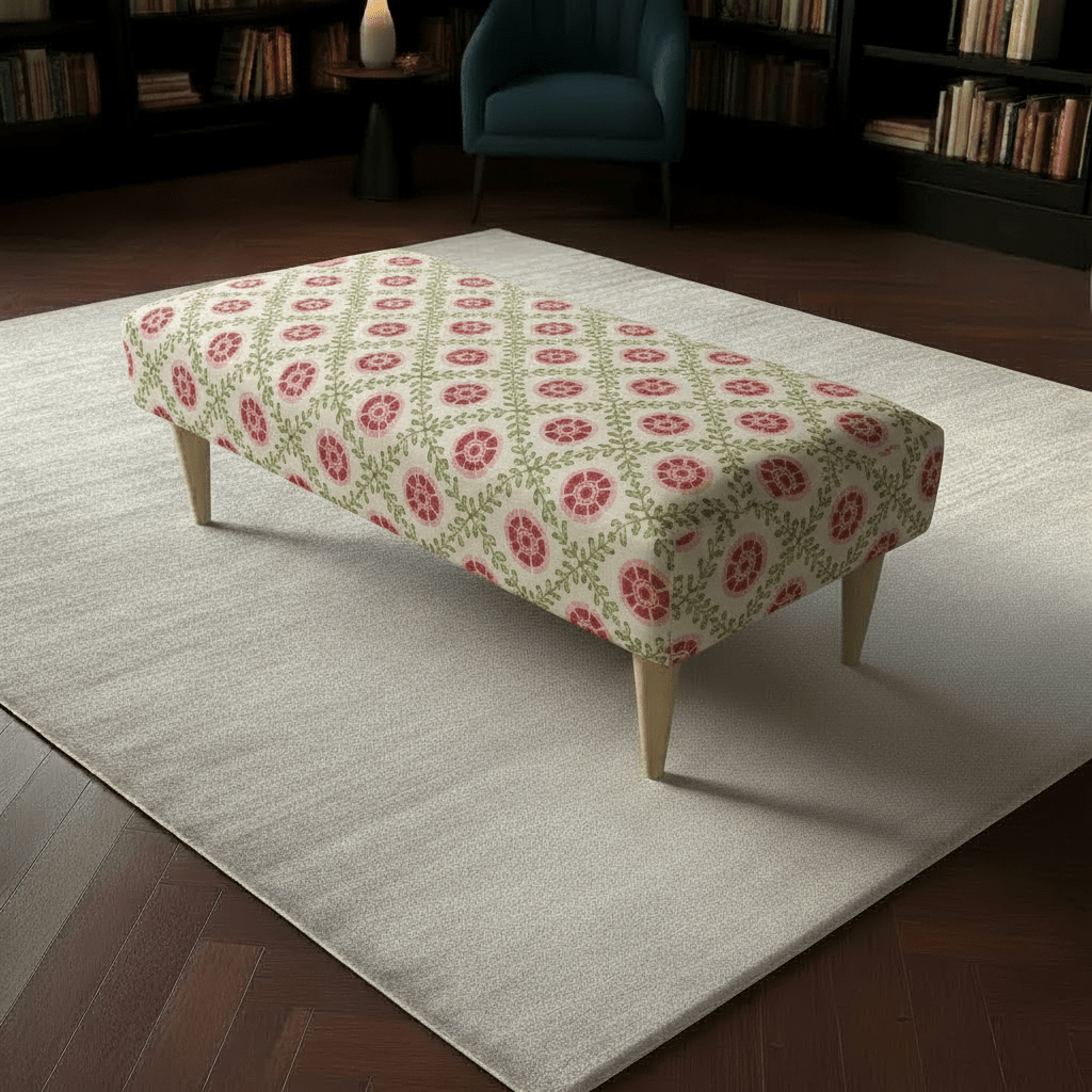 Elegant Hallway Ottoman Non - Storage Bench with Stitched Top – Premium Designer Footstool - ISTOOLS