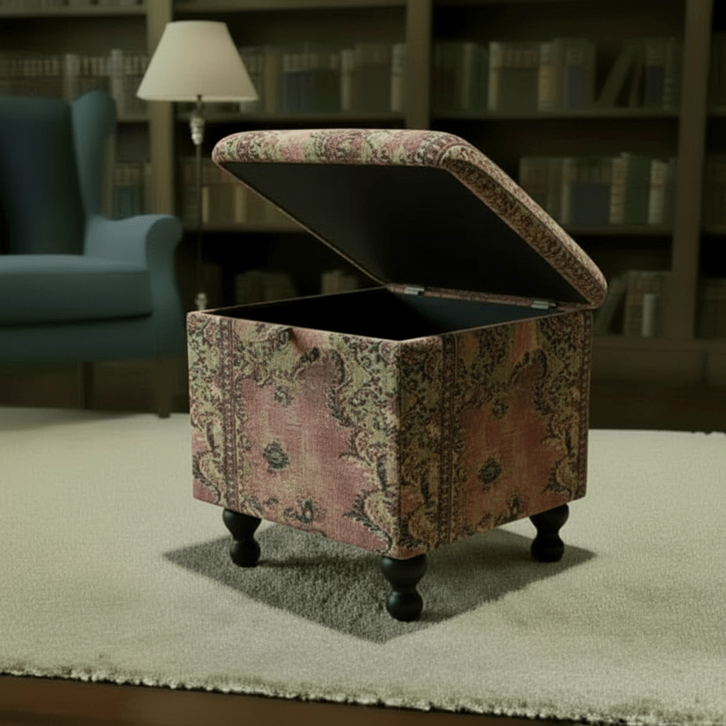 Elegant Living Room Square Storage Box Designer Motif - ISTOOLS
