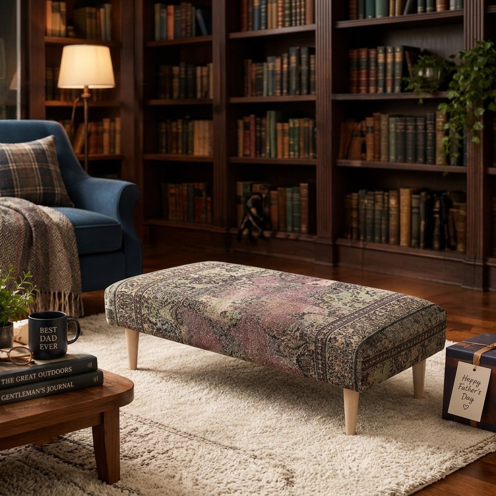Elegant Living Room Storage Box Designer Motif Premium Fabric - ISTOOLS