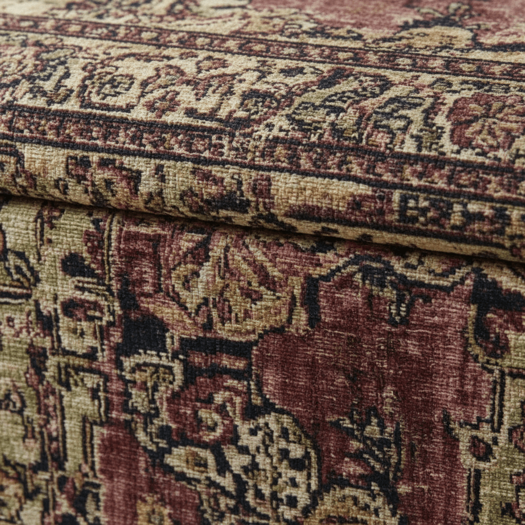 Elegant Living Room Storage Box Designer Motif Premium Fabric - ISTOOLS