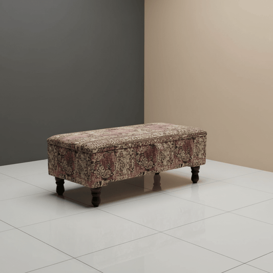 Elegant Living Room Storage Box Designer Motif Premium Fabric - ISTOOLS