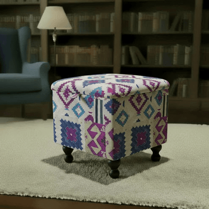 Elegant Multi - Toned Square Storage Trunk Smooth Lid Design - ISTOOLS