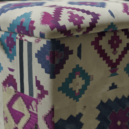Elegant Multi - Toned Square Storage Trunk Smooth Lid Design - ISTOOLS