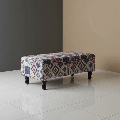 Elegant Multi - Toned Storage Trunk Smooth Lid Design - ISTOOLS