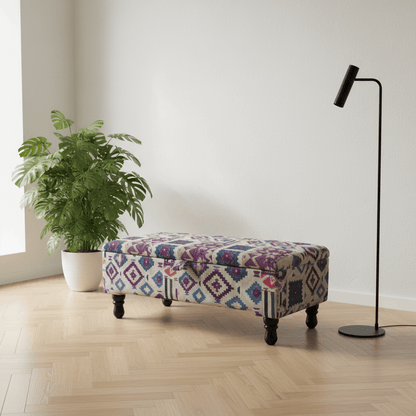 Elegant Multi - Toned Storage Trunk Smooth Lid Design - ISTOOLS