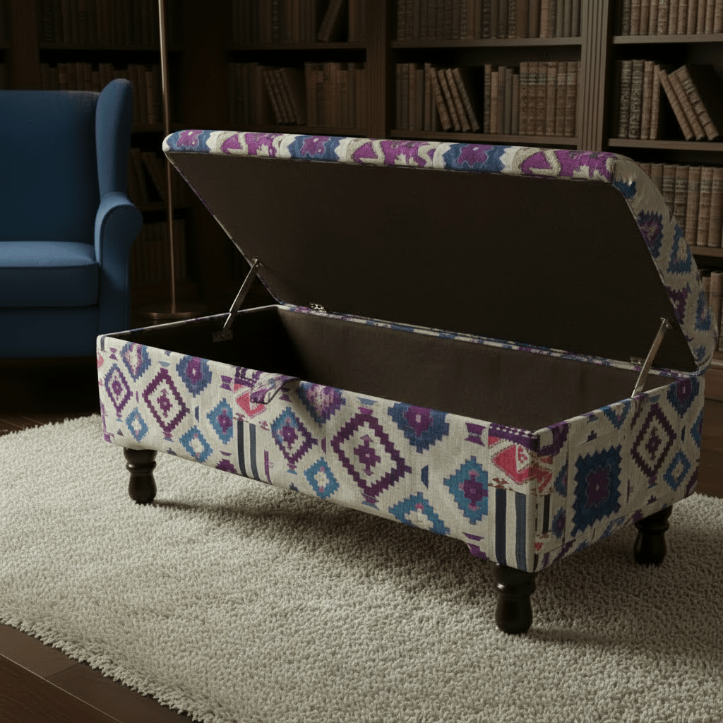 Elegant Multi - Toned Storage Trunk Smooth Lid Design - ISTOOLS