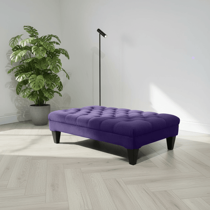 Elegant Multi - Toned Tufted Ottoman Coffee Table UK Made - ISTOOLS