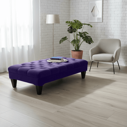 Elegant Multi - Toned Tufted Ottoman Coffee Table UK Made - ISTOOLS