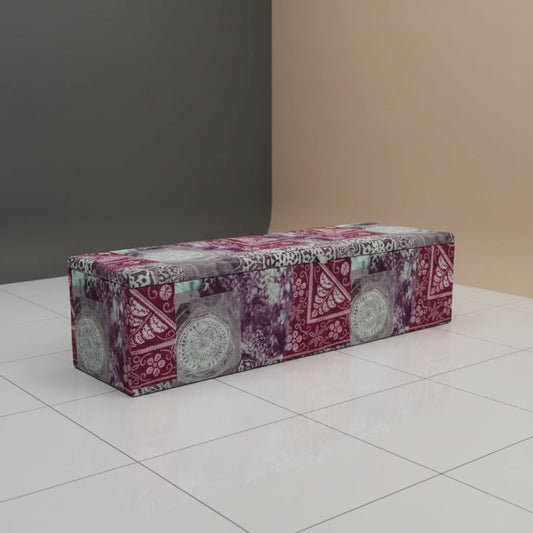 Elegant Patterned Storage Ottoman Kitchen Seating Bench UK - ISTOOLS