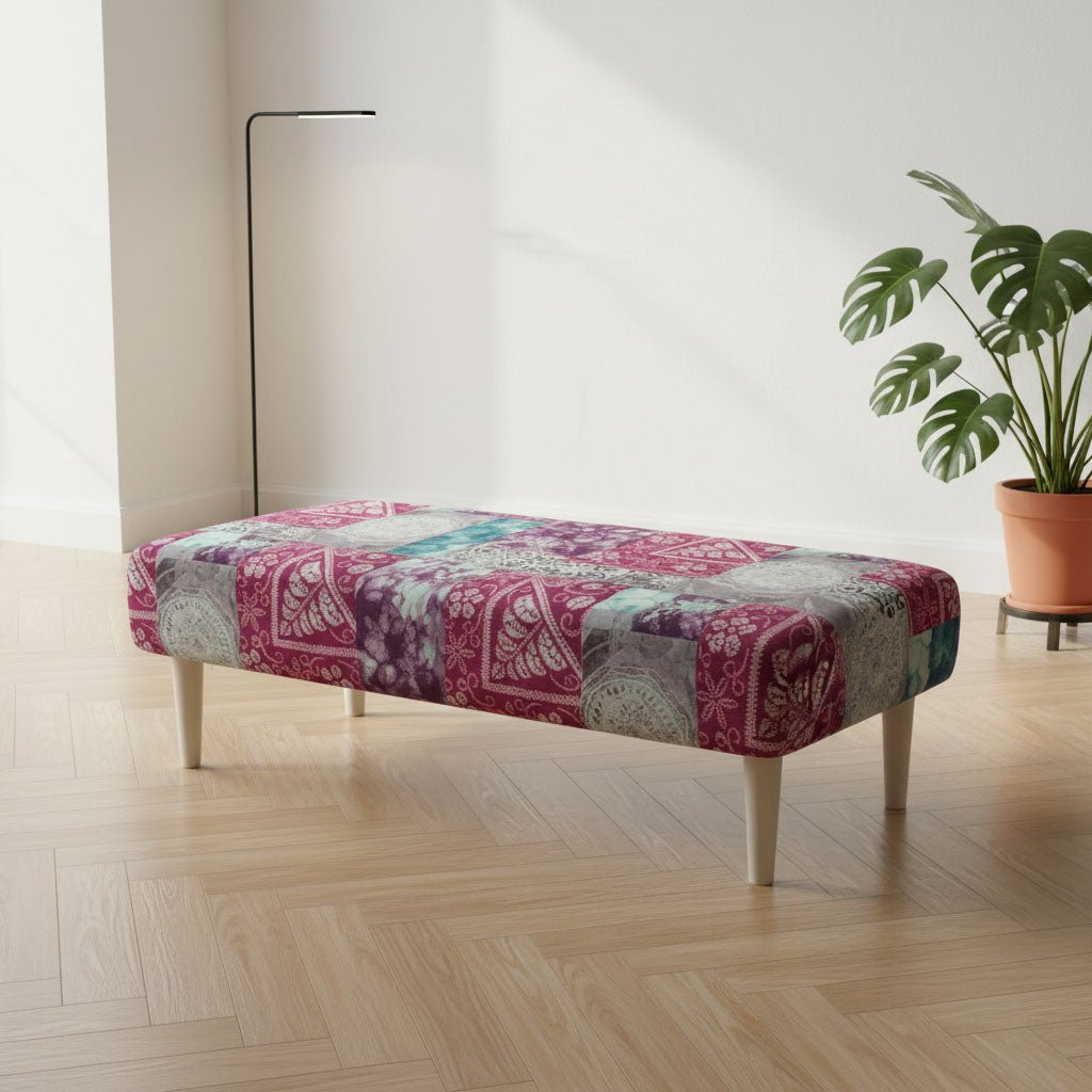 Elegant Patterned Storage Ottoman Trunk UK Craftsmanship - ISTOOLS