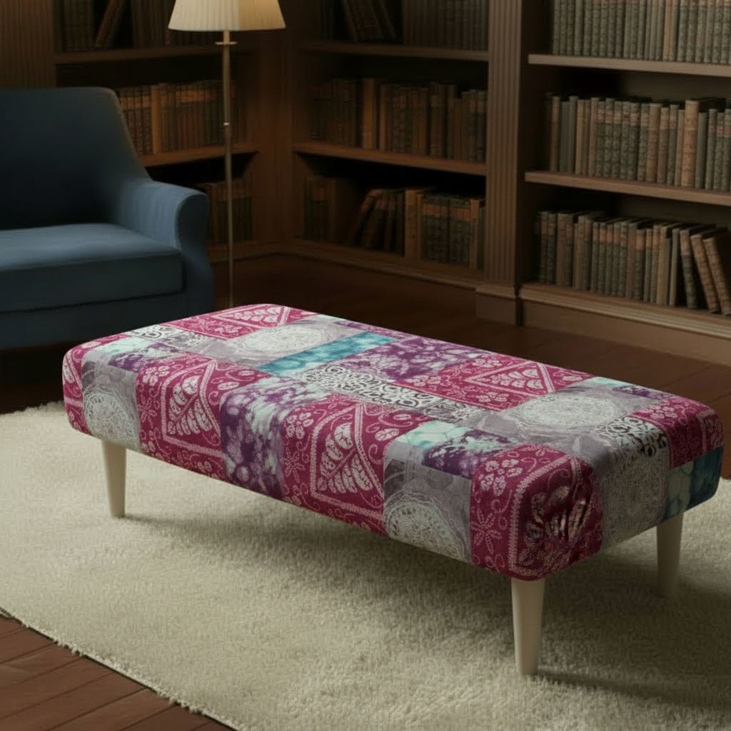 Elegant Patterned Storage Ottoman Trunk UK Craftsmanship - ISTOOLS